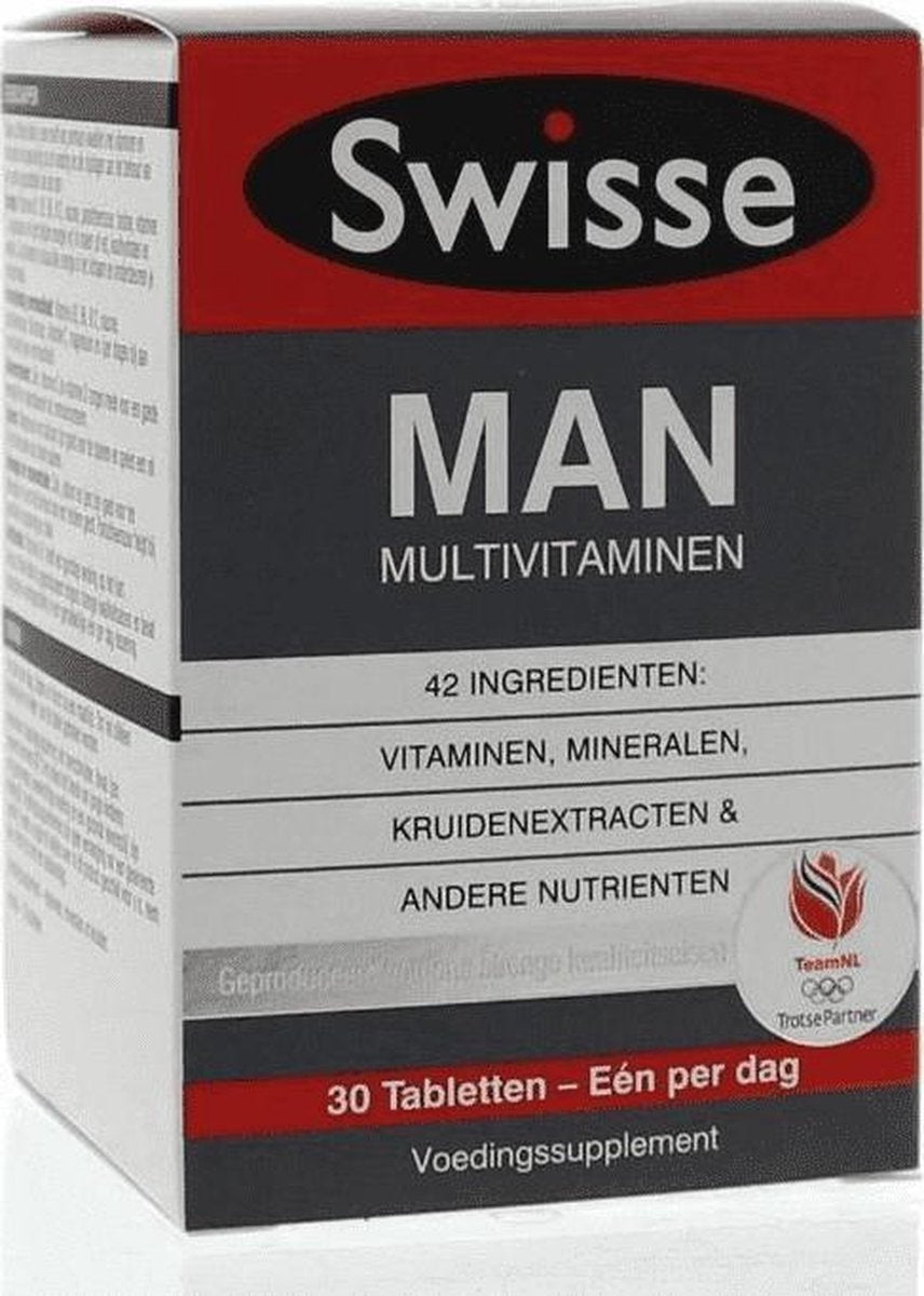 Swisse MAN Multivitaminen Voedingssupplement - 30 tabletten