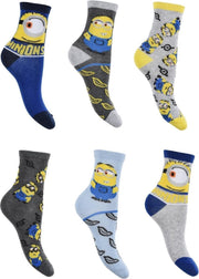 6 paar sokken Minions maat 31/34
