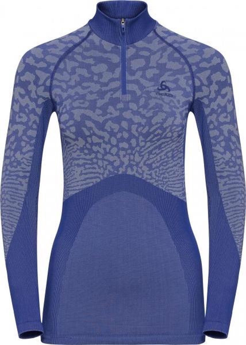 Odlo BL Top Neck LS Half-Zip Dames - Blauw - maat XL