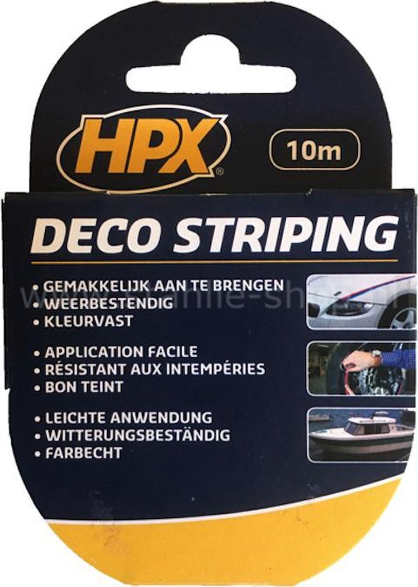 HPX Deco Striping tape zwart 1