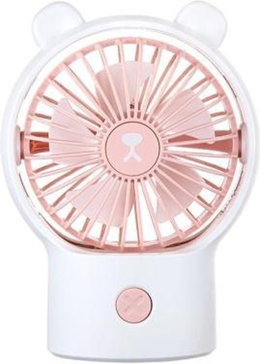 Desktop Miniventilator Sterke wind Draagbare handventilator (Bear White)