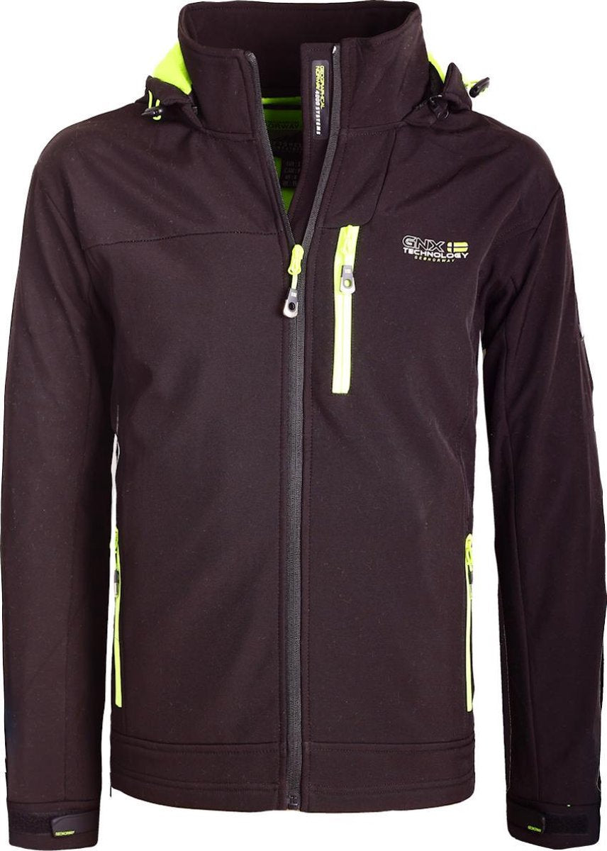Geographical Norway Softshell Jas Zwart Turbo Dry Rumba - L