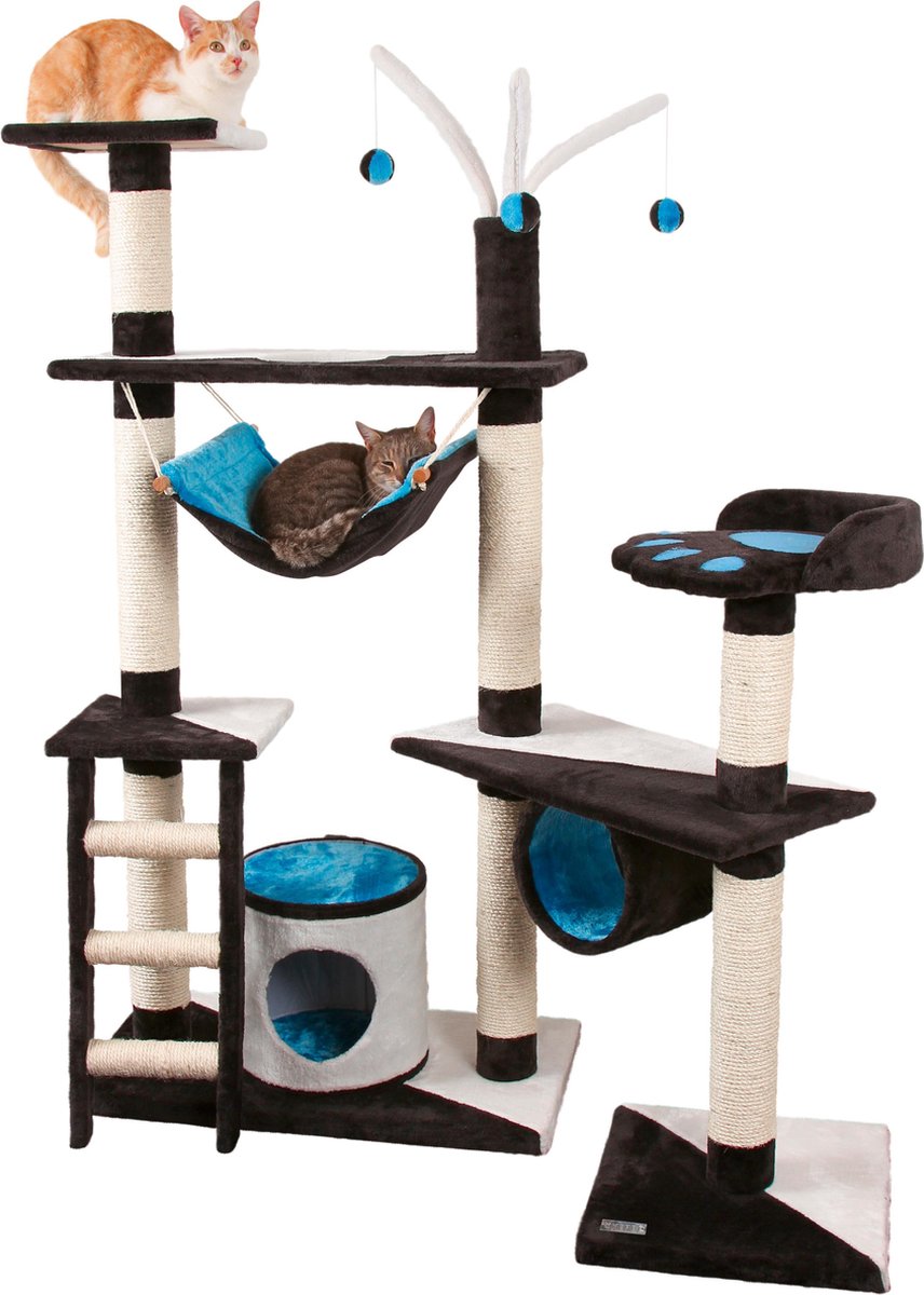 Kerbl Creativ Krabpaal - Blauw/Wit - 150 cm
