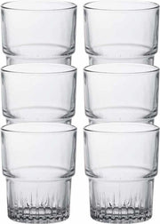 12x koffie/espresso glazen Empilable transparant 200 ml - Whiskey glazen  van glas 200 ml