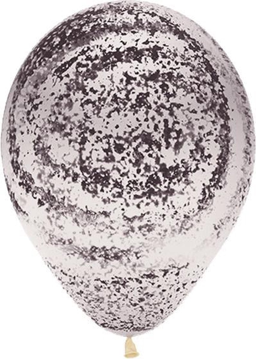 Bedrukte Ballonnen Swirl Grijs 30 cm 25 stuks