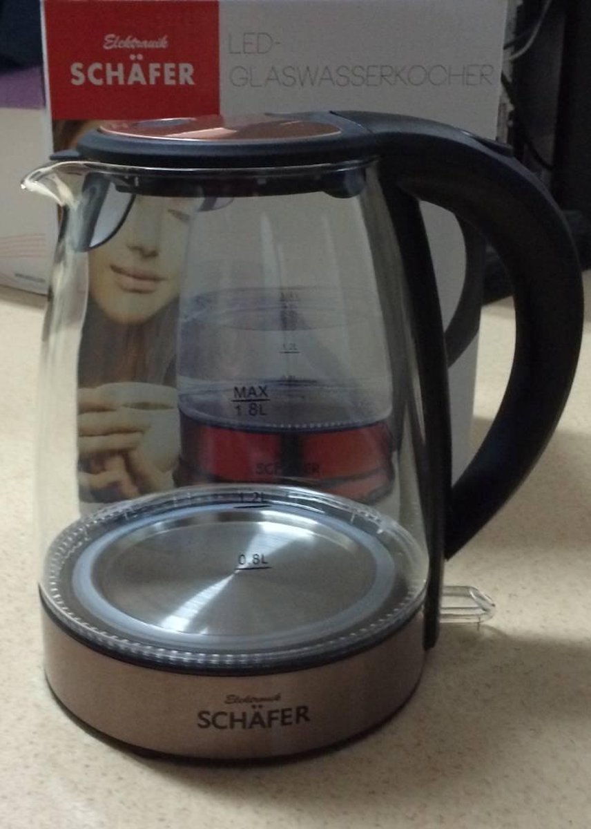 Schafer Led glazen waterkoker