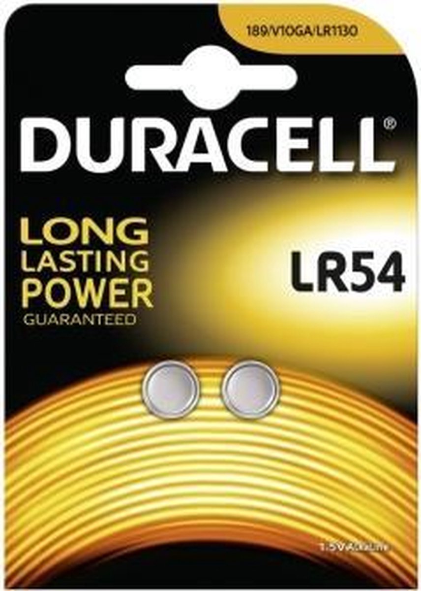 10x Duracell 189 LR54 10GA 1131