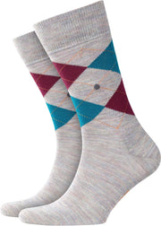 Burlington Edinburgh Melange Herensok 21183 - Meerkleurig 7766 moon mist Heren - 40-46