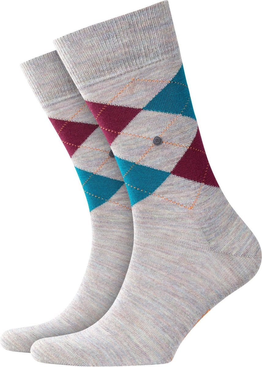 Burlington Edinburgh Melange Herensok 21183 - Meerkleurig 7766 moon mist Heren - 40-46