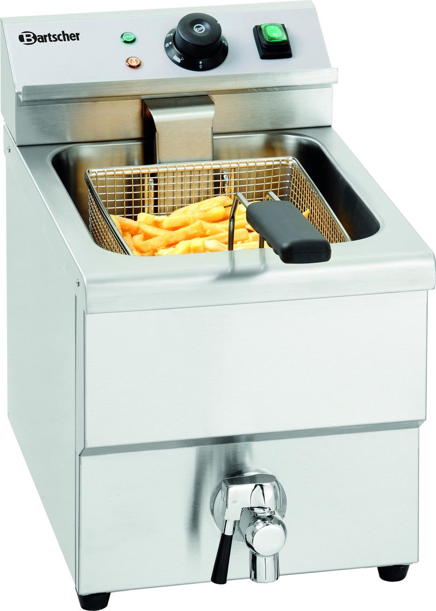 Bartscher Enkel Losstaand Frituurpan 8 Liter met aftapkraan | 29(b) x 55(d) x 41(h) cm