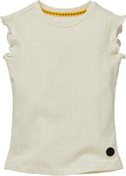 Levv shortsleeve Nicci cream white stripe voor meisjes - maat 86