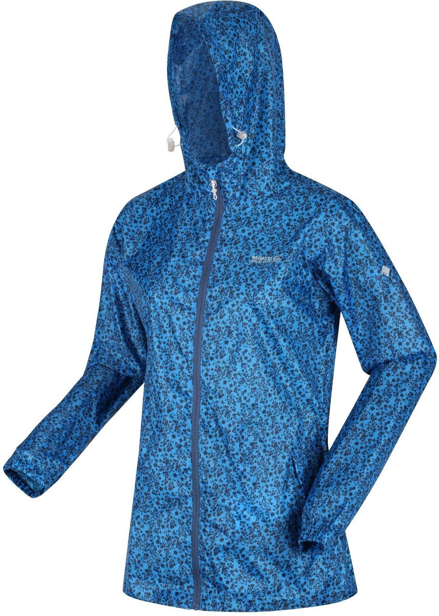 Regatta Regenjas Bloemen Dames Polyester Blauw Maat 46