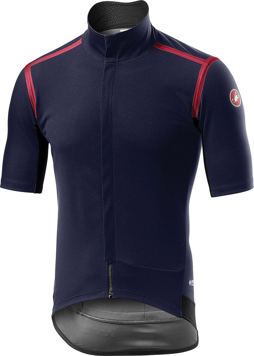 Castelli Gabba Ros Fietsjack - Maat L  - Mannen - donker blauw/rood
