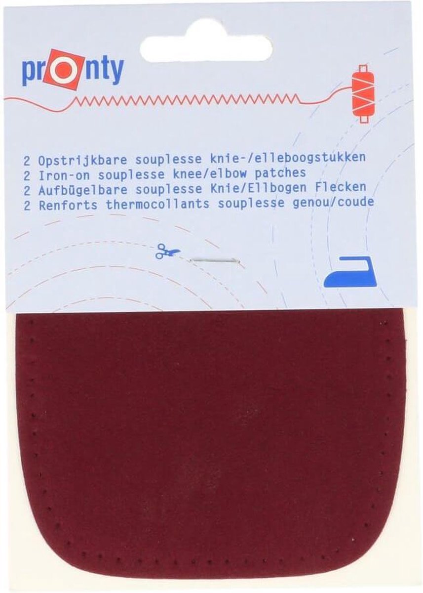 PRONTY KNIESTUKKEN OPSTRIJKBAAR ROOD - 3 PAKJES a 2 STUKS - 015