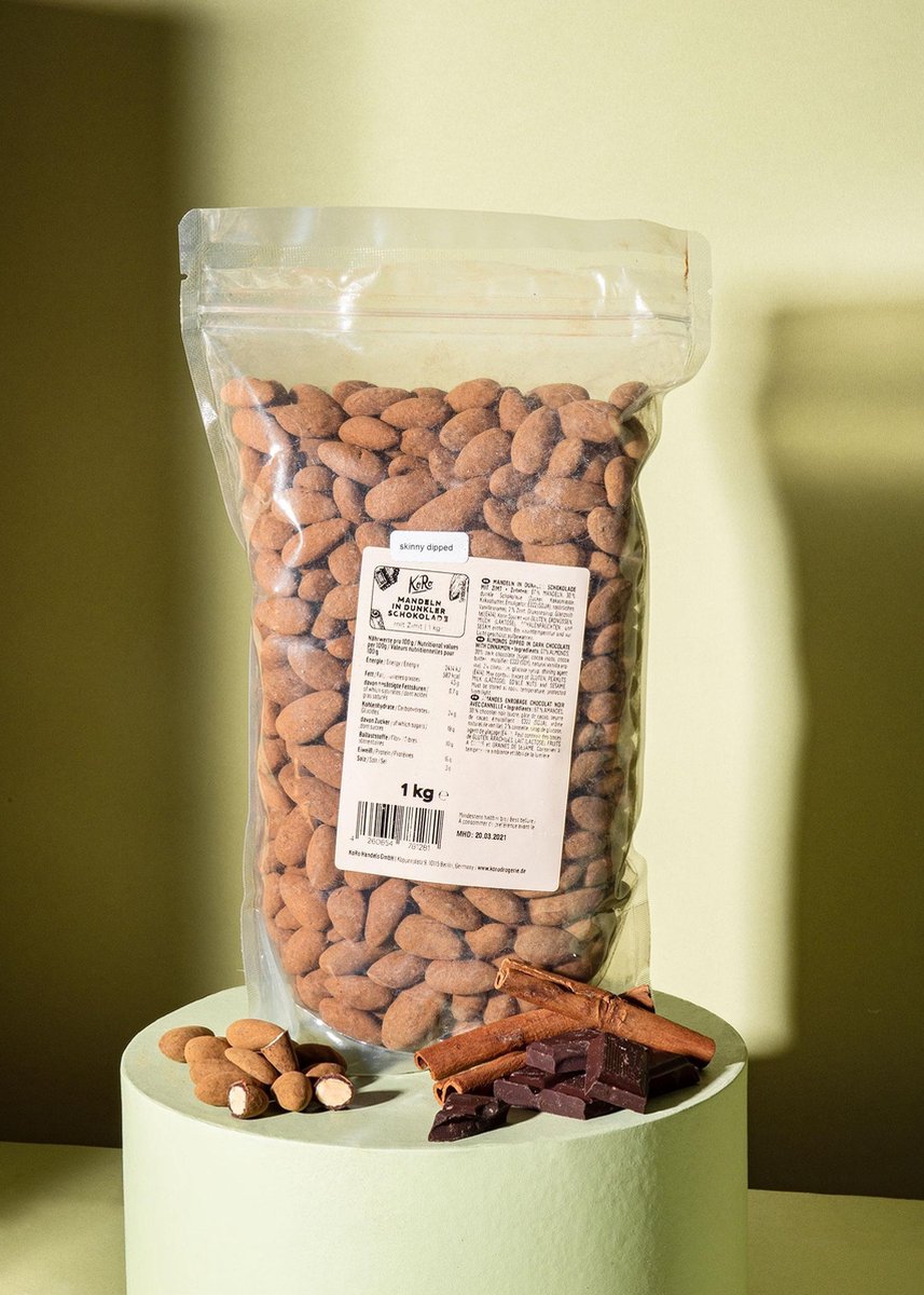 KoRo | Skinny Dipped chocolade amandelen met kaneel 1 kg