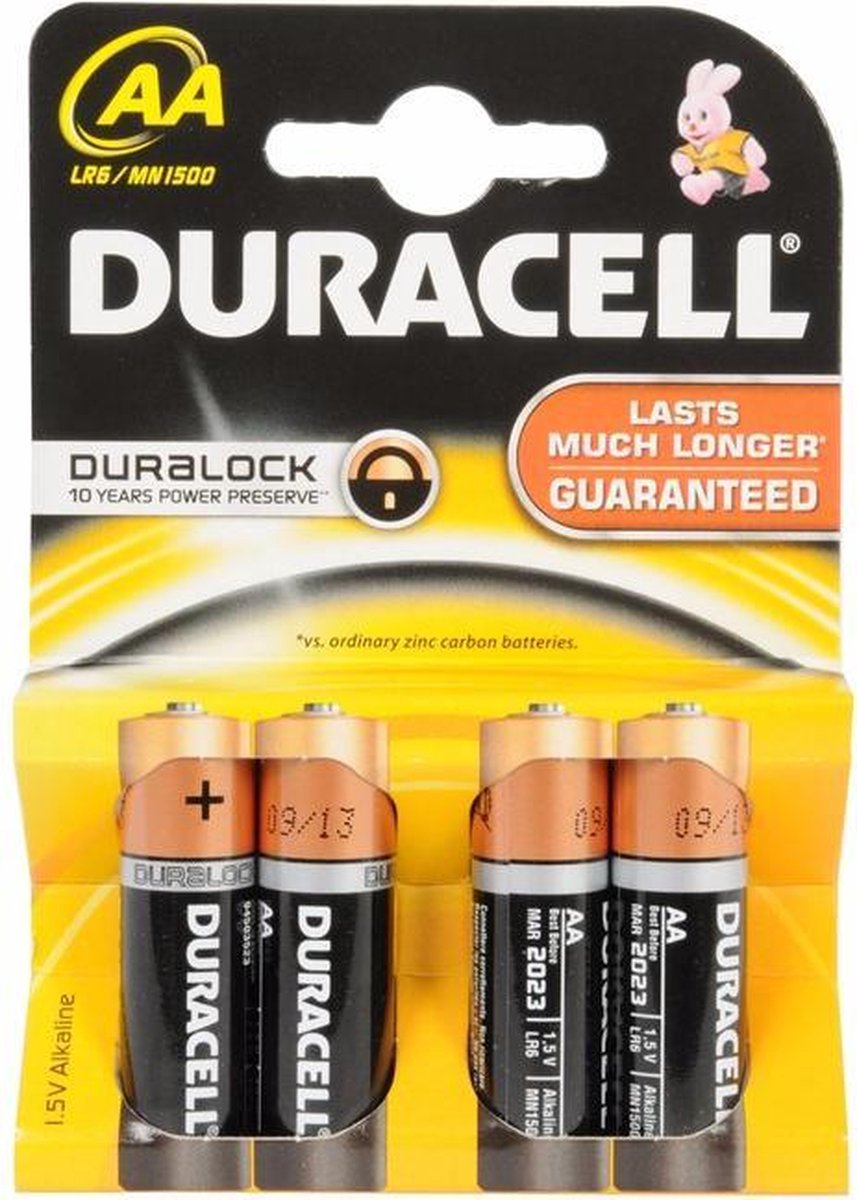 Batterijen R6 AA Duracell 4 stuks