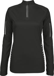 Damessportshirt - lange mouwen - zwart - maat L