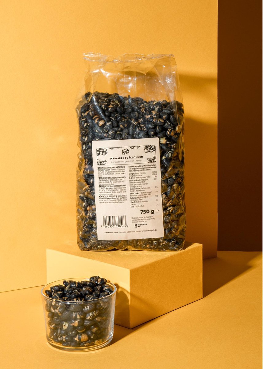 KoRo | Zwarte gezouten sojabonen geroosterd | 750 g