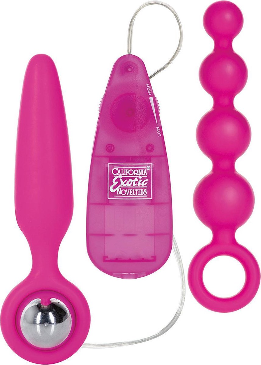 Roze Vibrerende Buttplug set