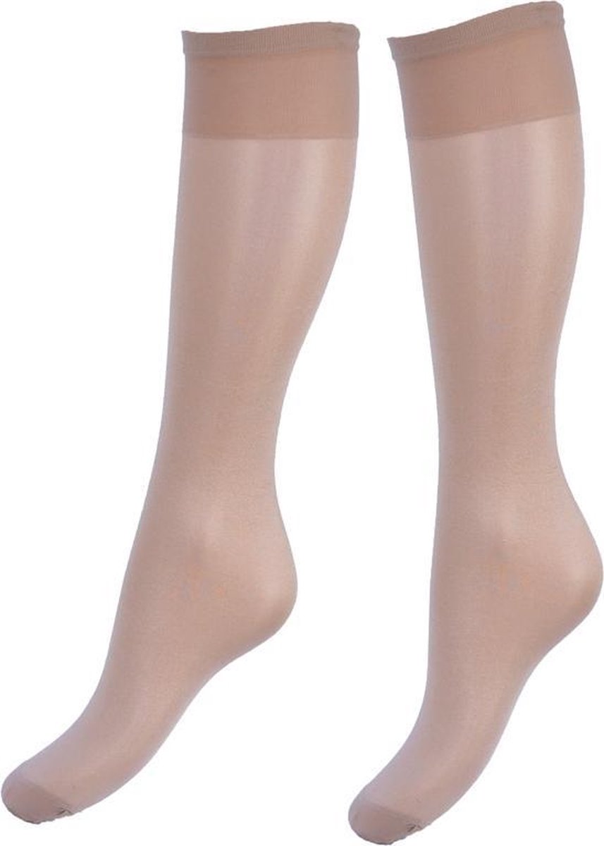 8 paar panty kniekousen - 20 Denier - Beige - 1 maat