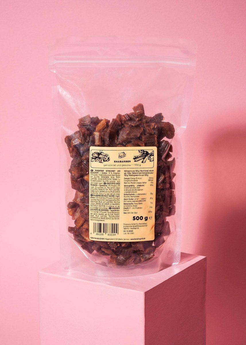 KoRo | Rabarber met suiker | 500g