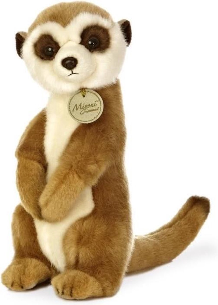 Pluche stokstaartje knuffel van 26 cm - kinder speelgoed dieren knuffels