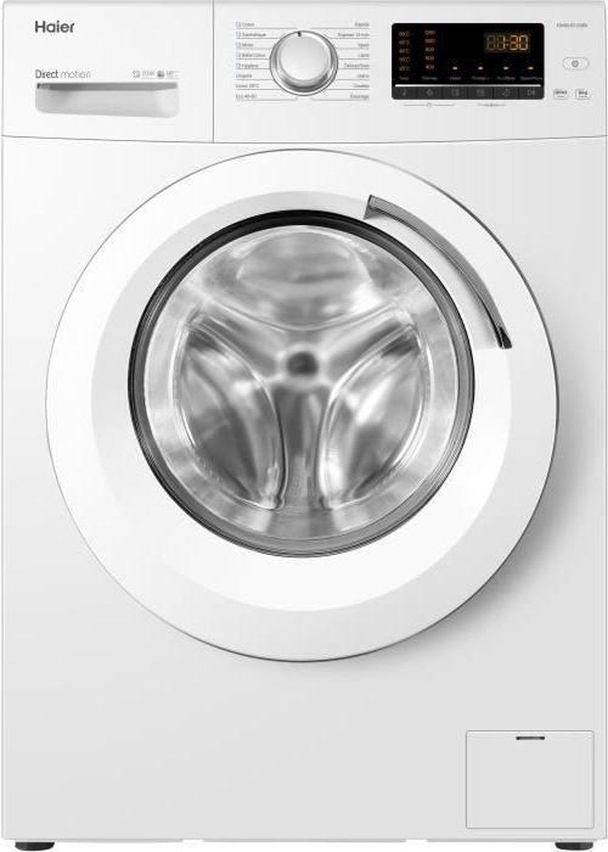 HAIER HW80-B12639N front wasmachine - 8kg - Direct Motion motor - Breedte 60cm - Klasse A - 1200 tpm - Wit