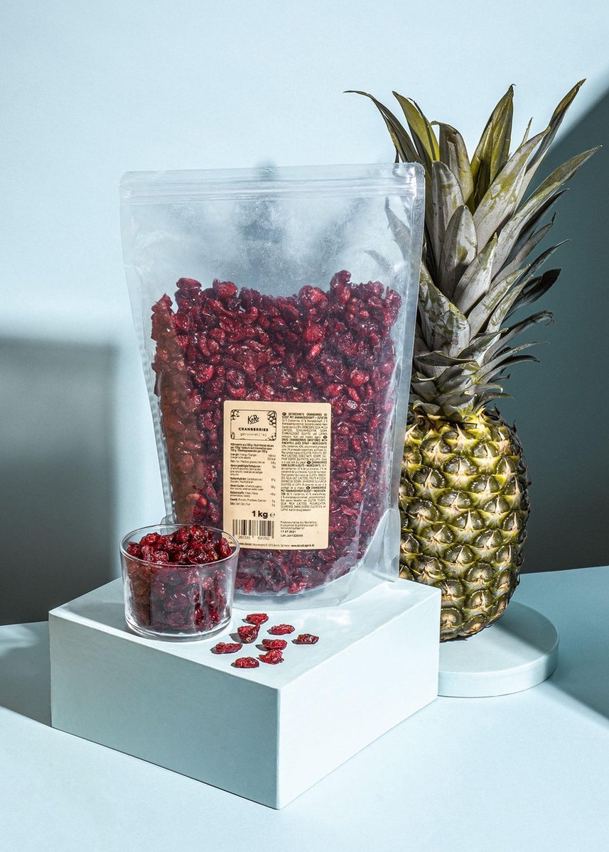KoRo | Cranberries met ananassap gezoet | 1 kg
