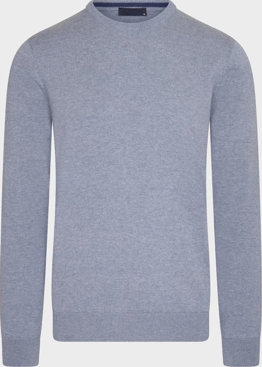 Licht blauw/grijze pullover | ronde hals | Katoen | XXL XXL