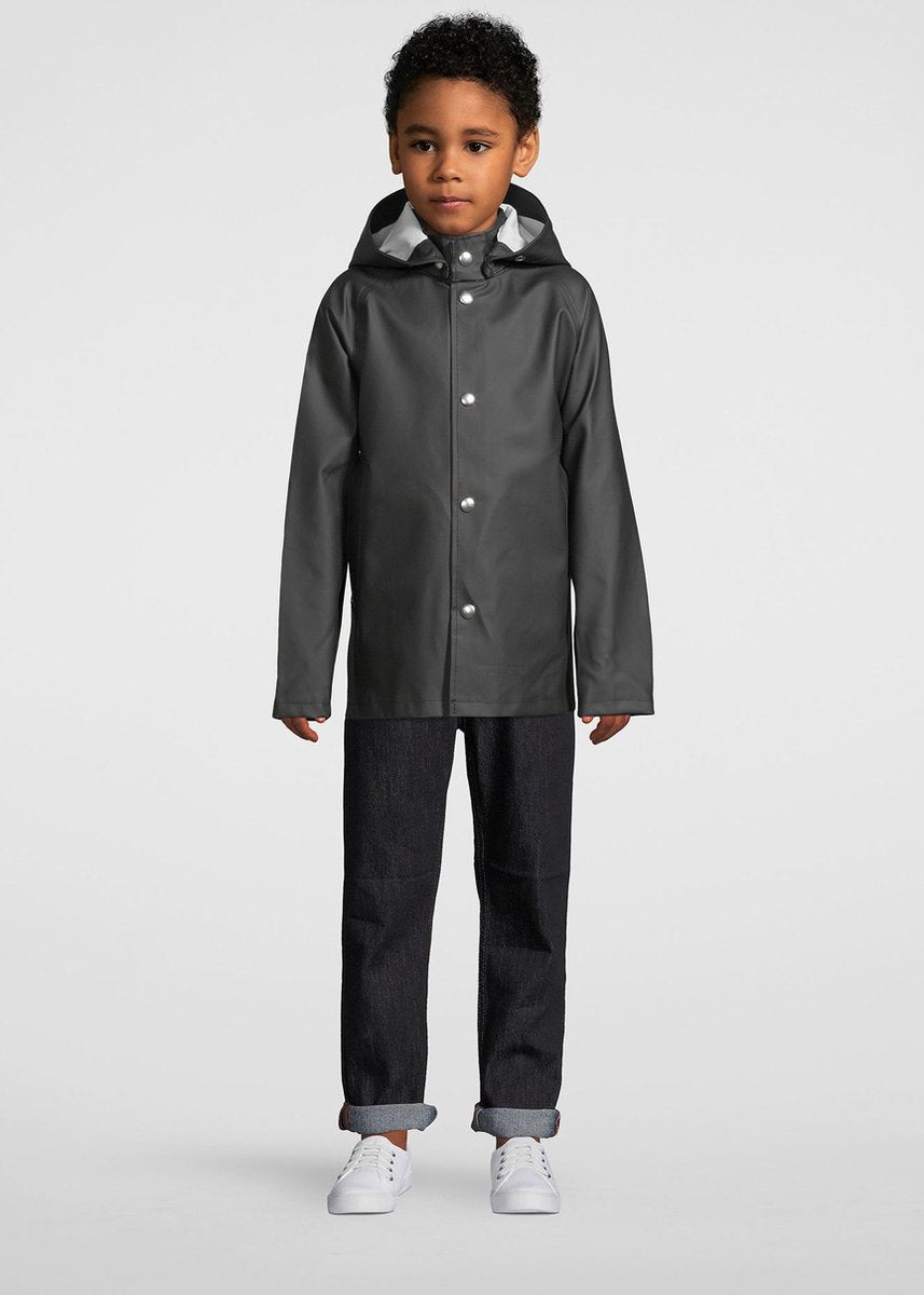Stutterheim - Regenjas voor kinderen - Mini Stockholm - Zwart - maat 116-124cm