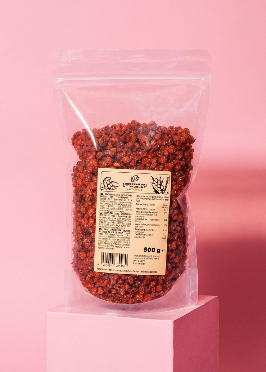 KoRo | Duindoornbessen met druivensap | 500 g