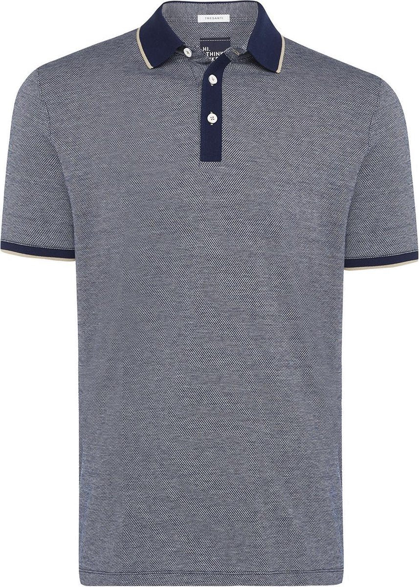 Tresanti polo detailed donkerblauw KM