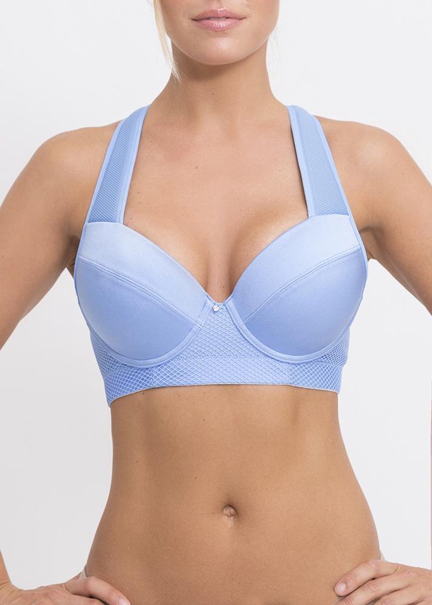 Q-LINN Amsterdam Light Blue voorgevormde sport BH 65B