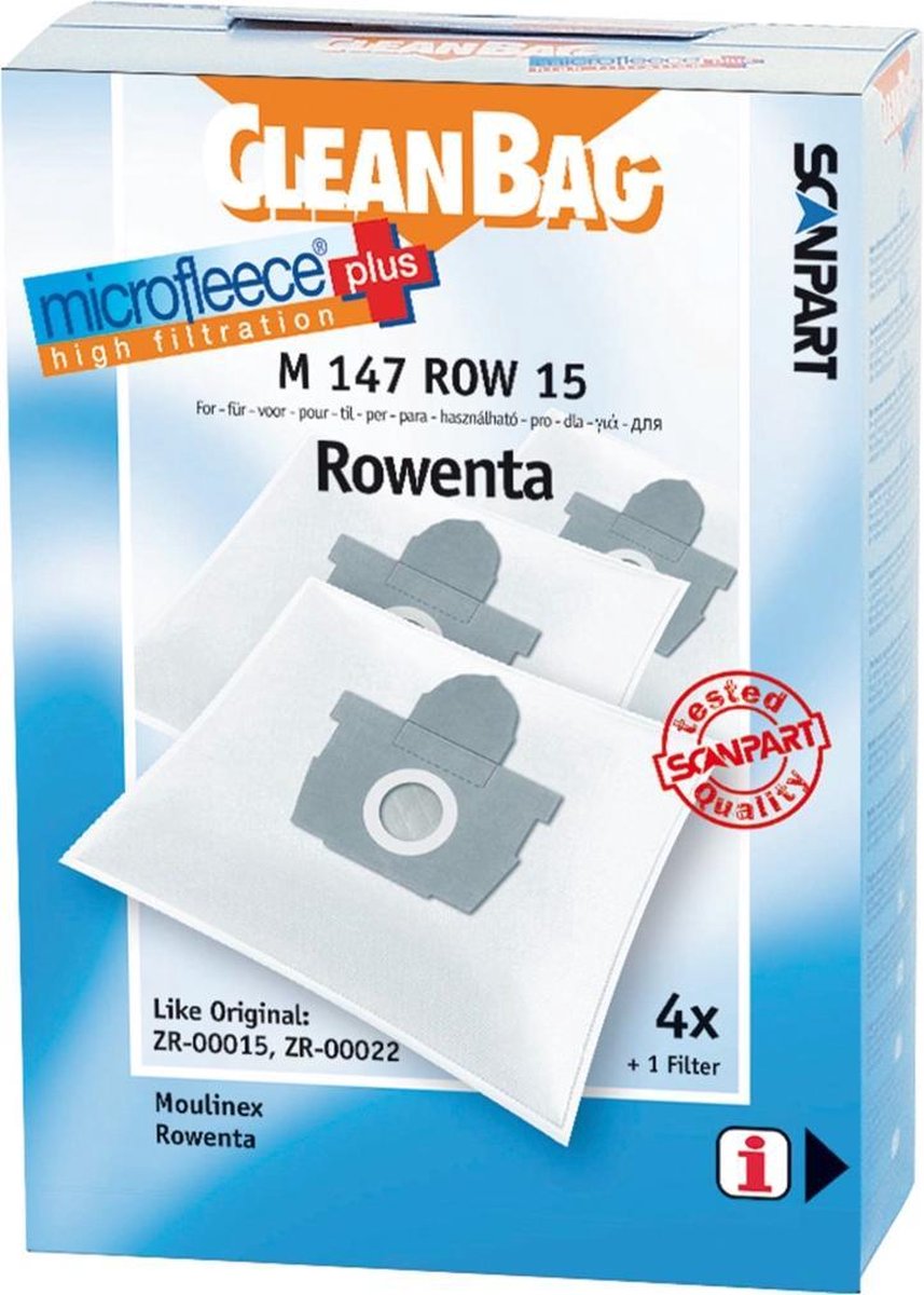 Rowenta ZR0015- Stofzuigerzakken - 4 stuks