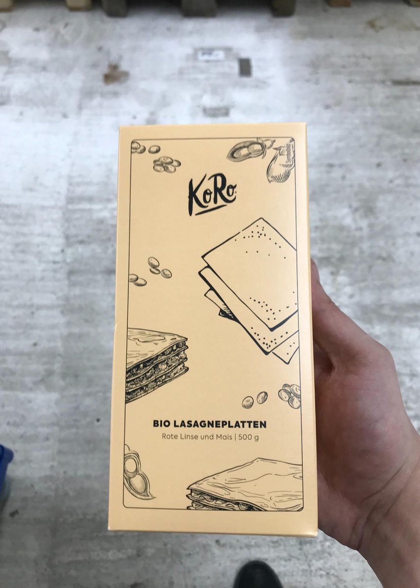 KoRo | Biologische lasagne vellen rode linzen en maïs 500 g