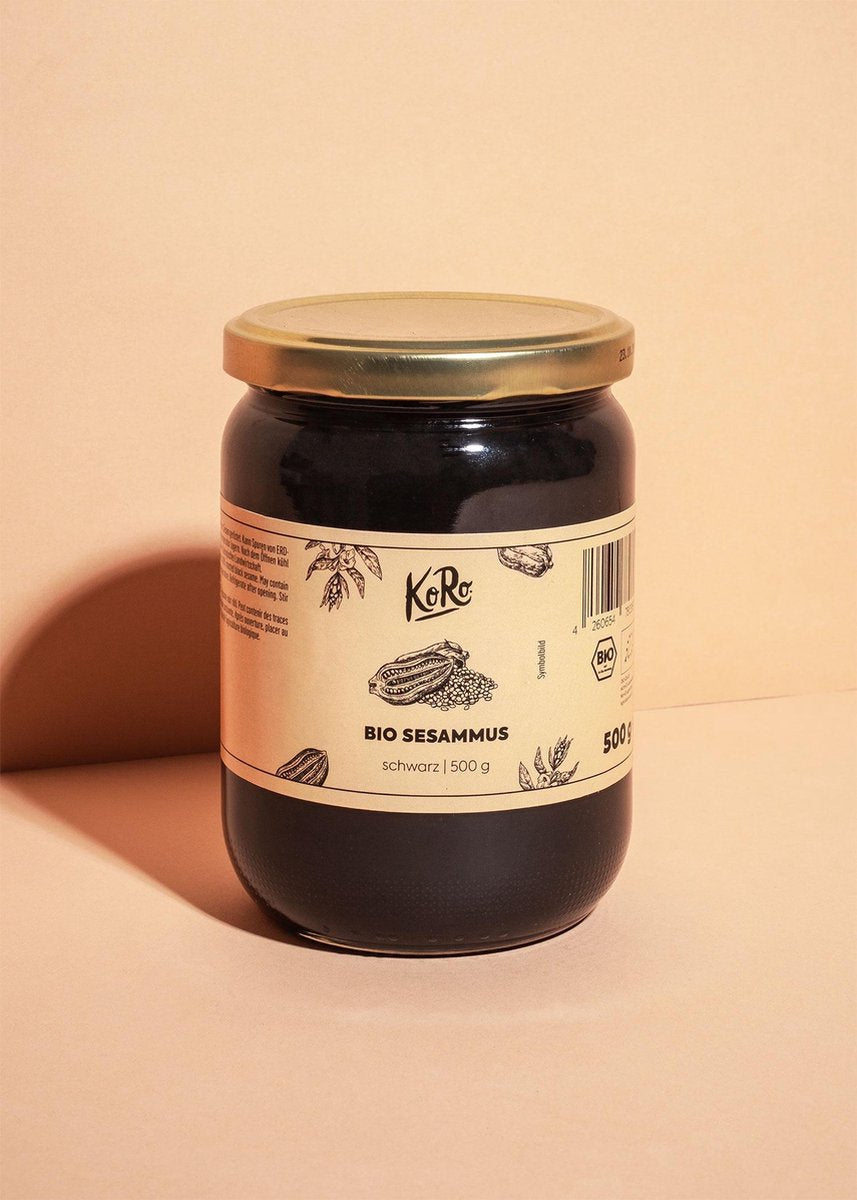 KoRo | Biologische zwarte tahin | 500 g