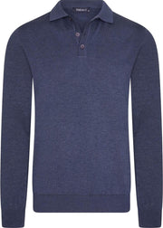 Ferlucci - Exclusieve Heren Trui met Polokraag  - Navy