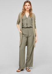 S.oliver gebreid vest Kaki-38 (S)