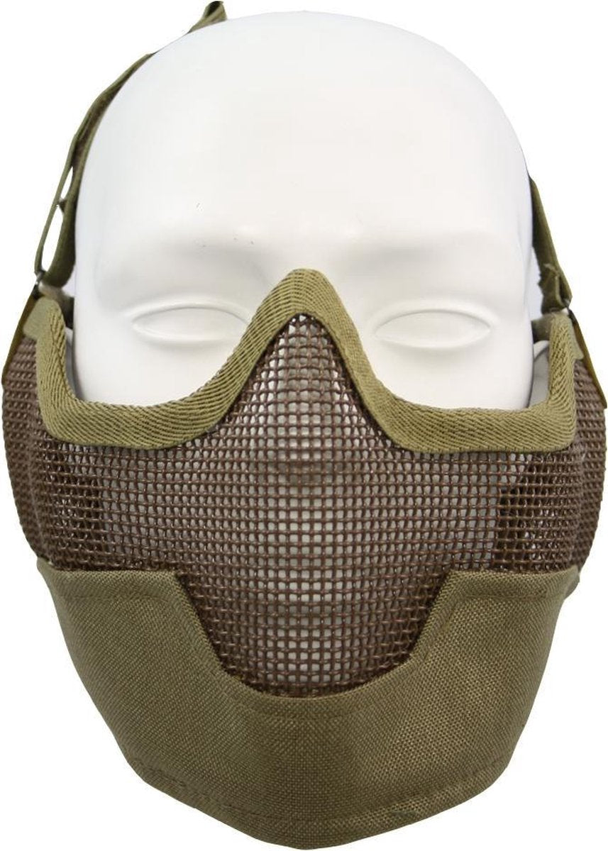 Fostex Airsoft beschermingsmasker en oorbescherming khaki