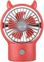 Desktop Miniventilator Sterke wind Draagbare handventilator (Small Devil Red)