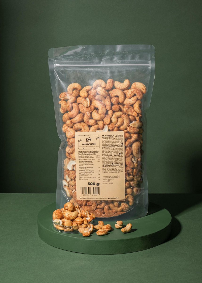 KoRo | Cashewnoten met chili zonder smaakversterkers | 500 g