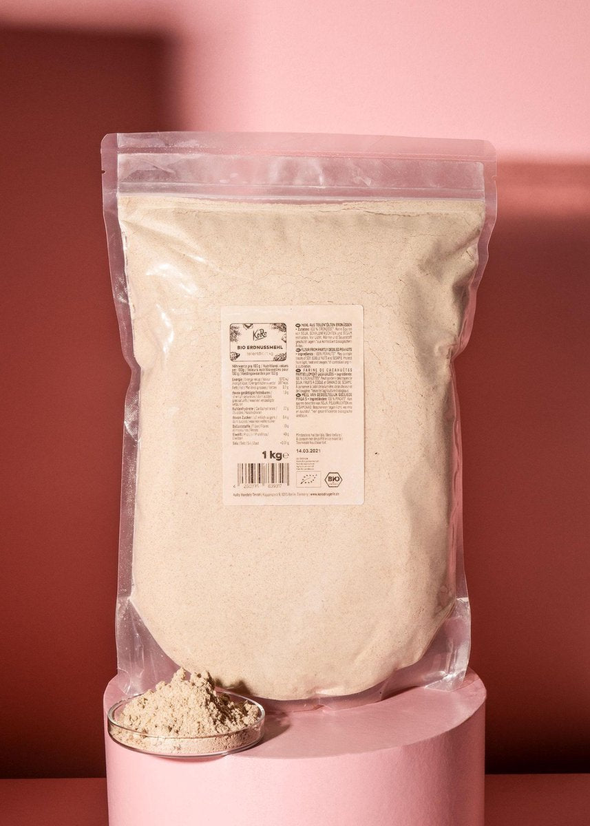 KoRo | Biologisch pindameel gedeeltelijk geolied 1 kg