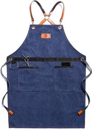 Schort - Denim - Blauw - Stoer - Dames - Heren - Spijkerstof - Sloof - Keuken Schort - Coffee Tea Shop - Jeans - Kappers Schort - Koken - Bediening - Horeca - Bedrijfskleding - Hobby - Denim schort - Hip - CADEAU TIP!