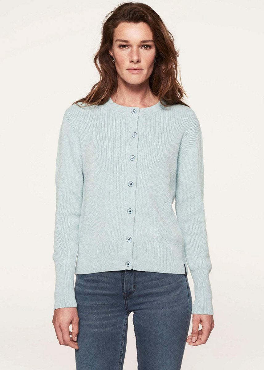 Loop.a life - Dames vest - Duurzaam Vest - Classy Short Cardigan - Mint - Maat XL