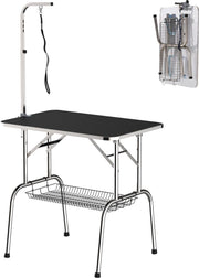 Honden Trimtafel Met Aanlijnoptie - Trimtafels voor honden - Zwart - L90 x B60 x H75 cm