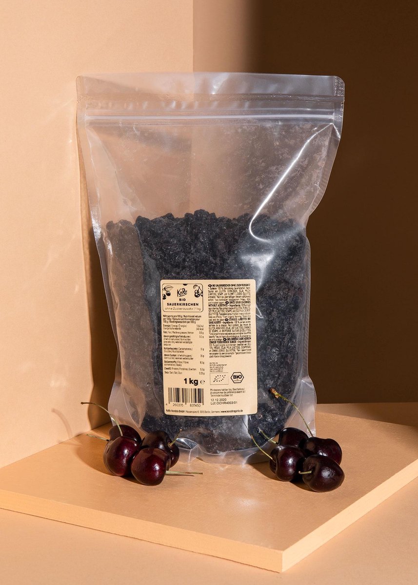KoRo | Biologische zure kersen zonder toegevoegde suiker | 1 kg