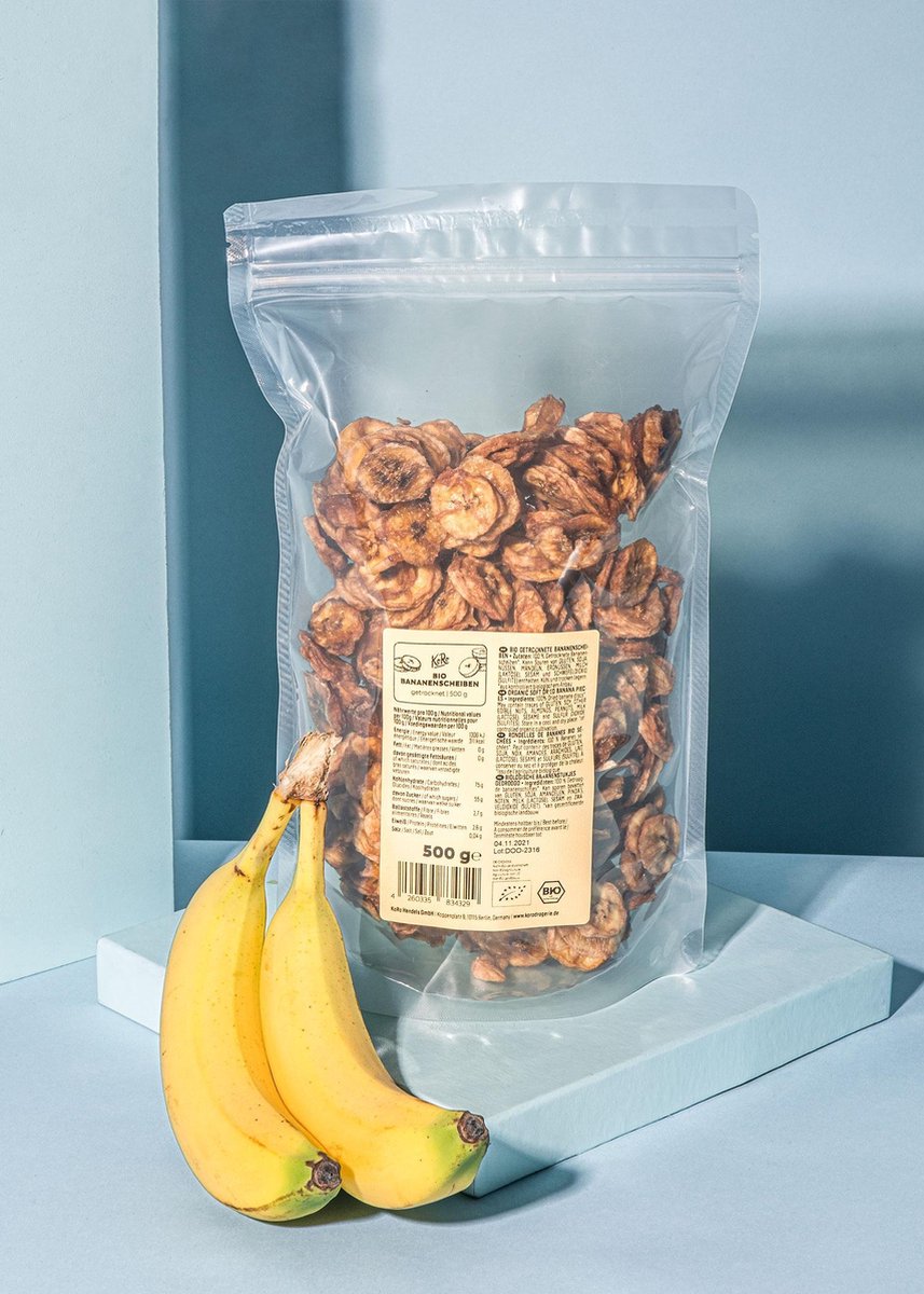 KoRo | Biologische bananenstukjes gedroogd uit Sri Lanka | 500 g