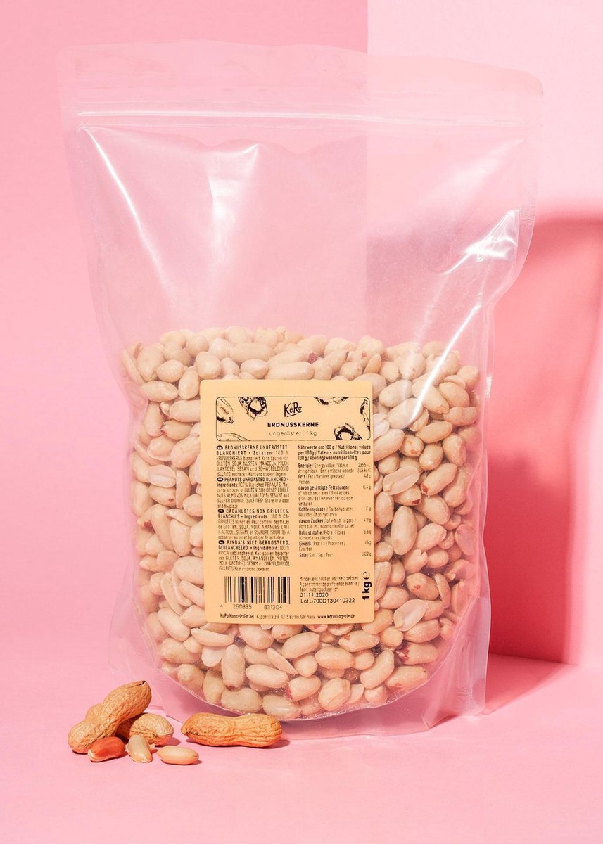 KoRo | Ongebrande geblancheerde pinda's | 1 kg