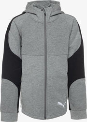 Puma Evostripe kinder sweatvest - Grijs - Maat 176