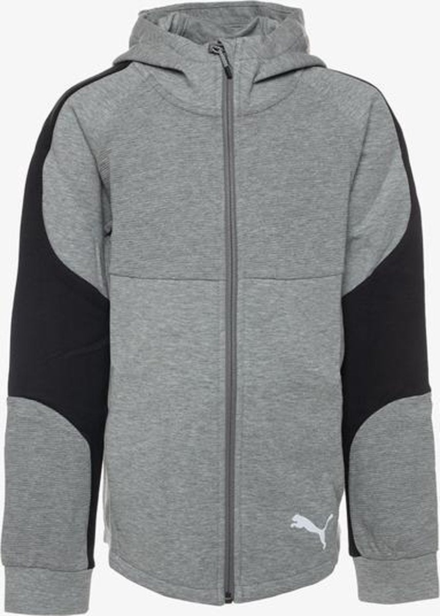 Puma Evostripe kinder sweatvest - Grijs - Maat 176